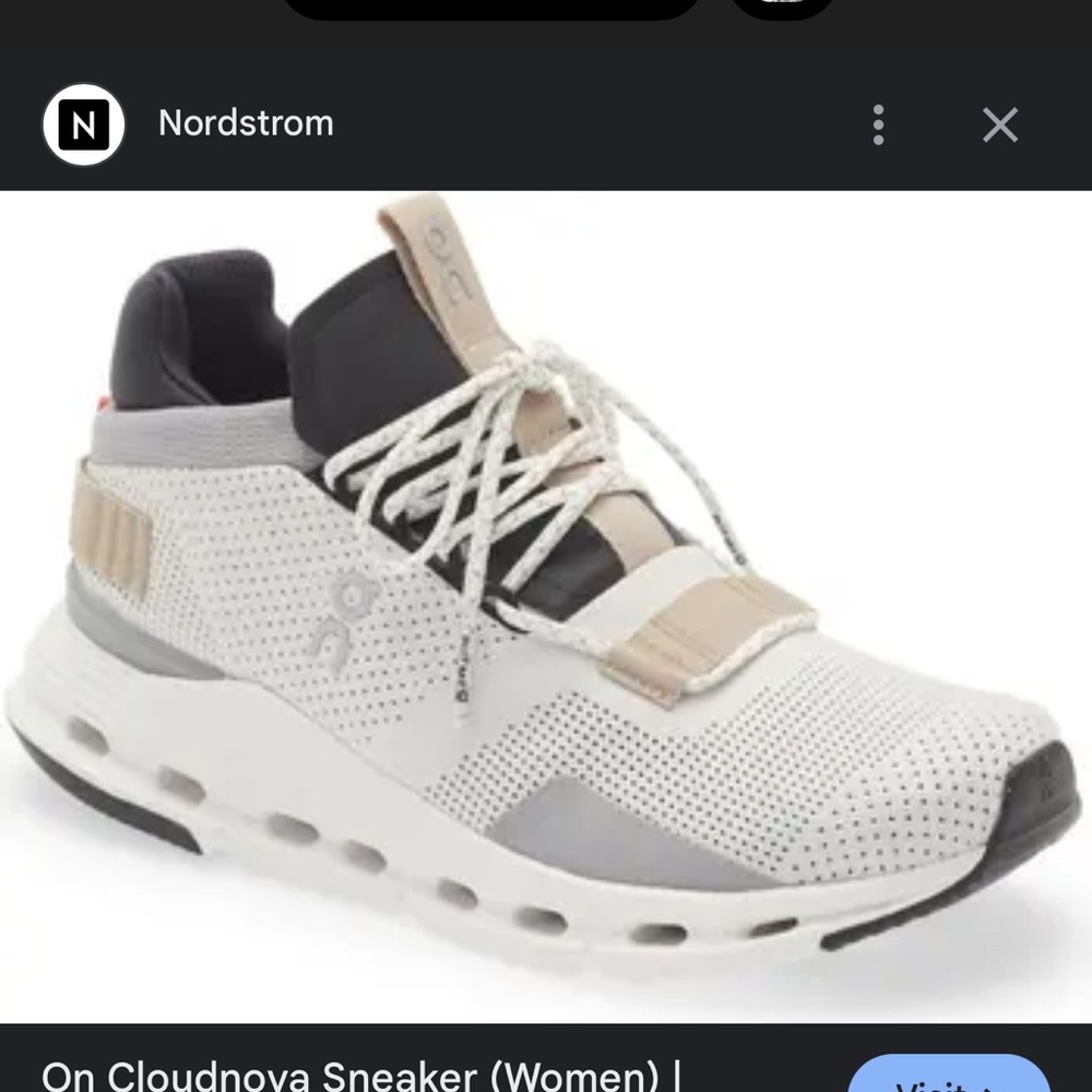 On Running Cloudnova Women's Sneakers - White and Gray